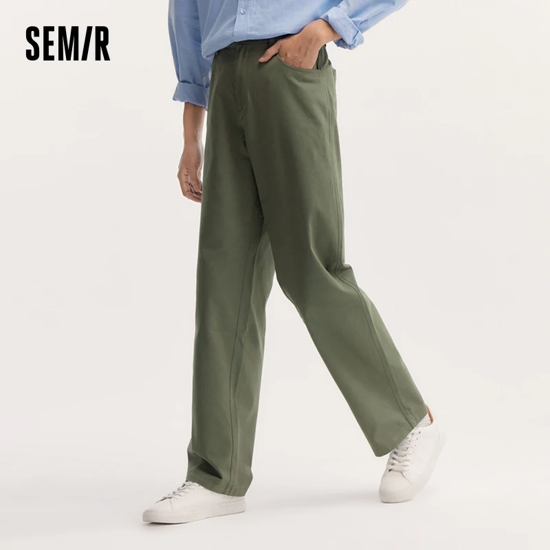Semir Casual Pants Men 2024 Autumn New Mountain Series Loose Straight-Leg Long Pants Pure Cotton Trousers in Solid Colors 3