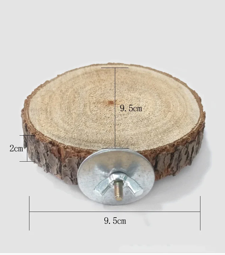 Papagei Hamster Runde Stand Bord Haustier Vogel Papagei Holz Plattform Halterung Spielzeug Hamster Zweig Barsch Vogel Käfig Spielzeug Pet Stand Bord – Detail 6