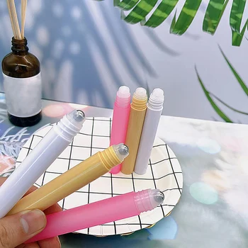 휴대용 액체 파운데이션 리필 가능 병, 화장품 아이 크림 오일 롤러 볼 진공 병, 여행용 빈 향수 병, 10ml