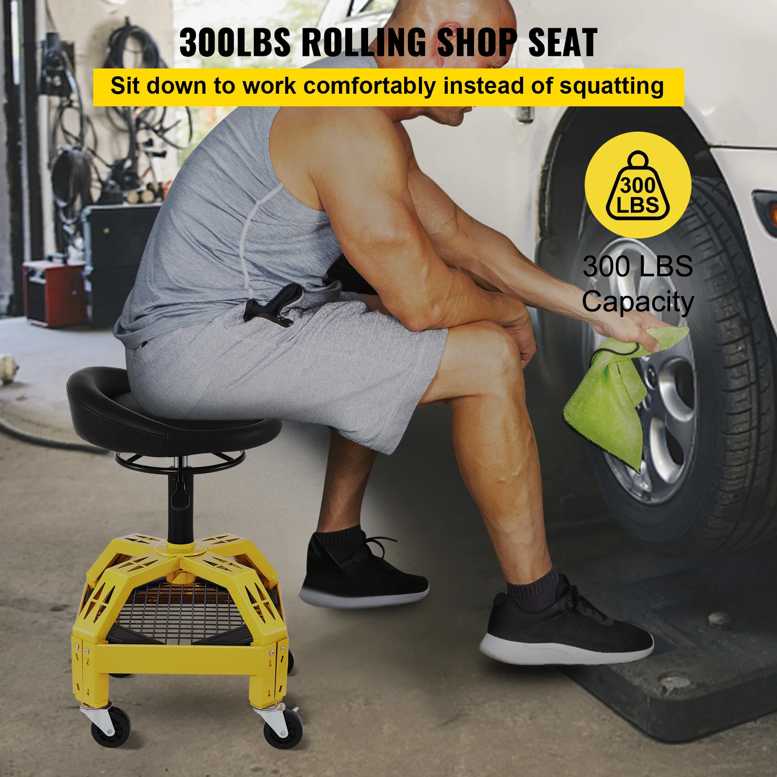 Mechanic swivel top stool