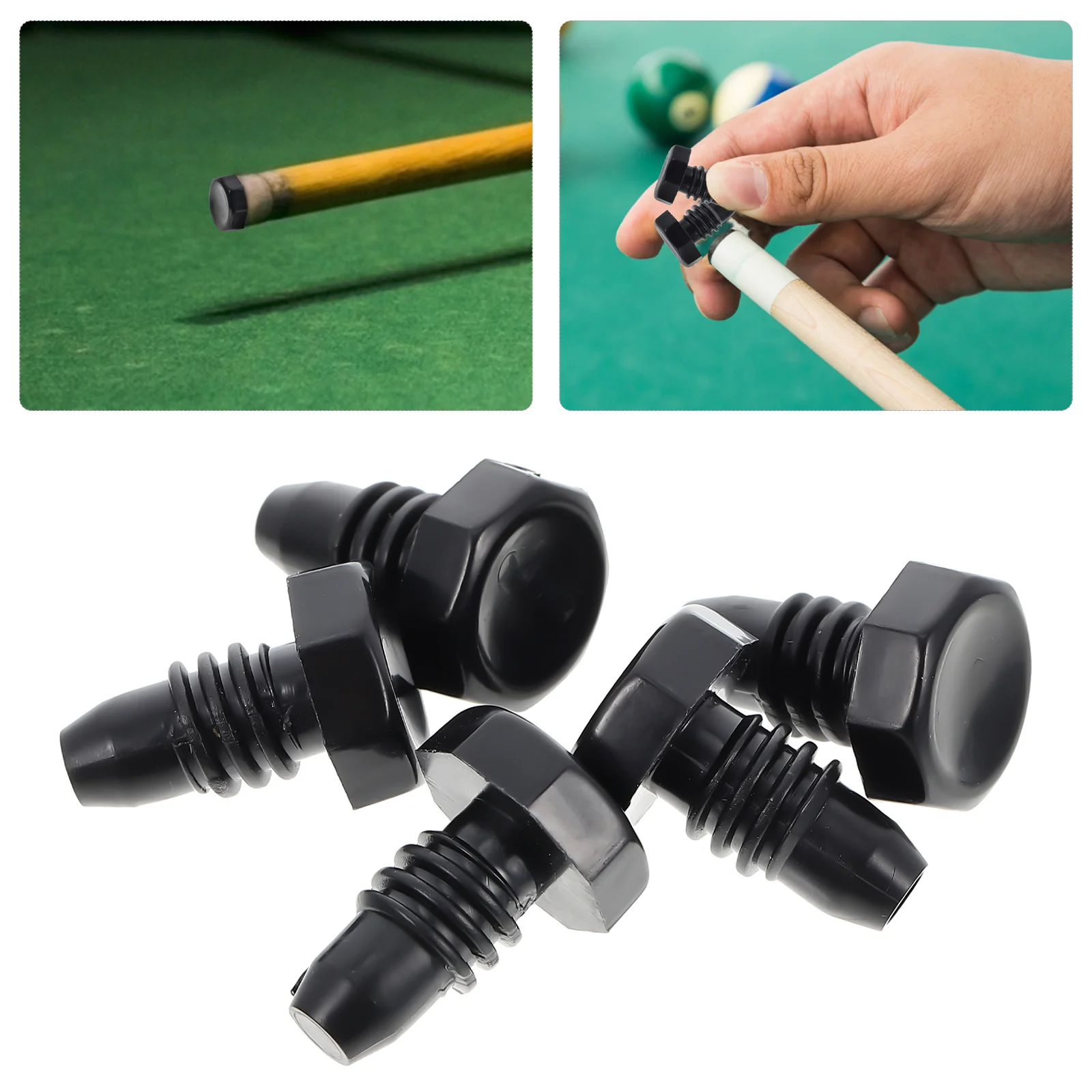 

5 Pcs Pool Cue Tail Plug Wear-resistant Bottom Replacement Billiard Protector Plastic Accessories