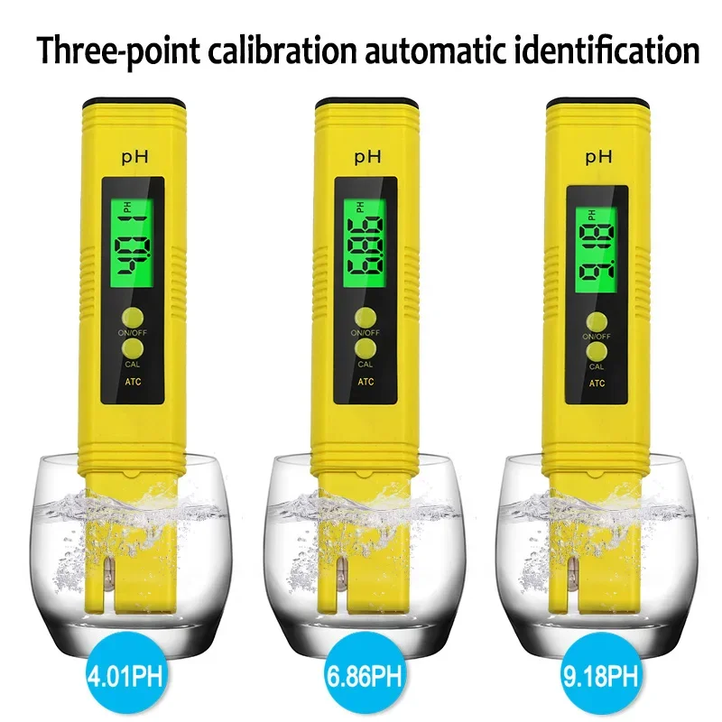 PH Meter PH Meter 0.01 High Precision for Water Quality Tester with 0-14 Measurement Range Suitable Aquarium Swimming Pool