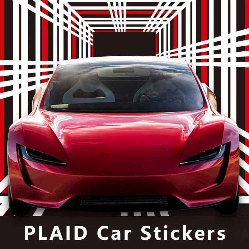 테슬라 모델 3 Y S X 격자 무늬 테일 태그 트렁크, 3D 아연 합금 차량 라벨 엠블럼, PLAID 배지, 자동차 크리에이티브 장식 스티커