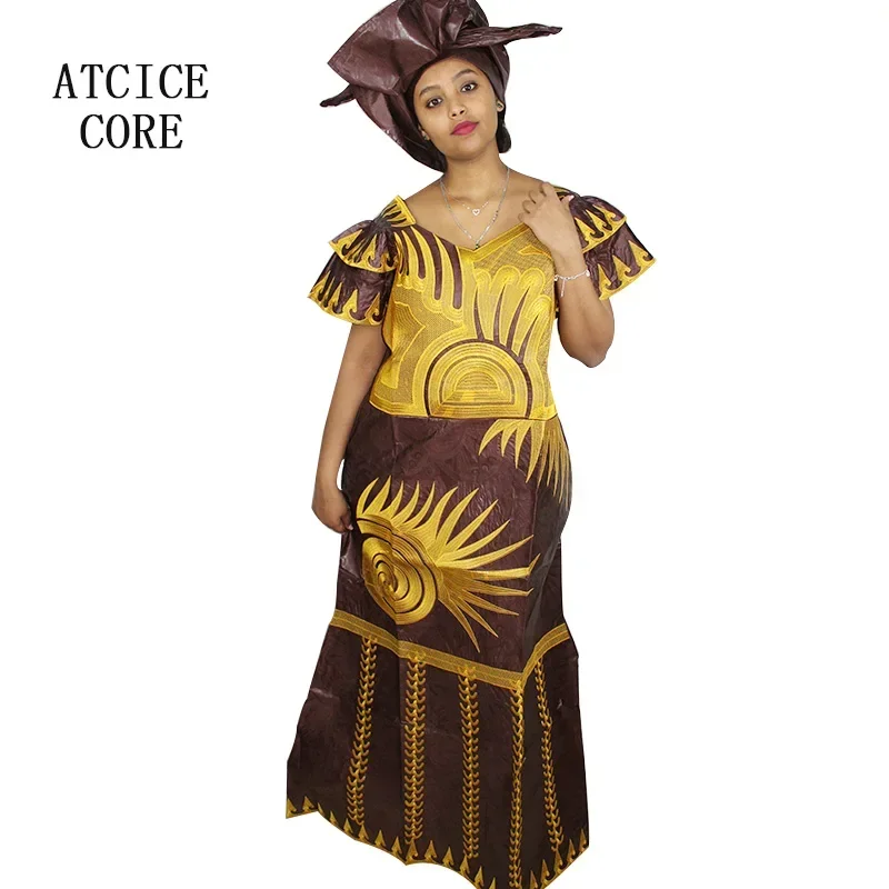 African Dresses Women Fashion Design Embroidery Design Dress Long Dress Scarf african dress