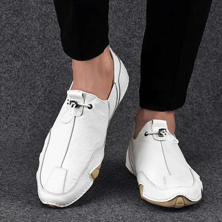 Casual Shoes Mens Sneakers Slip On Loafers Outdoor Light Flats Autumn Leather Comfortable