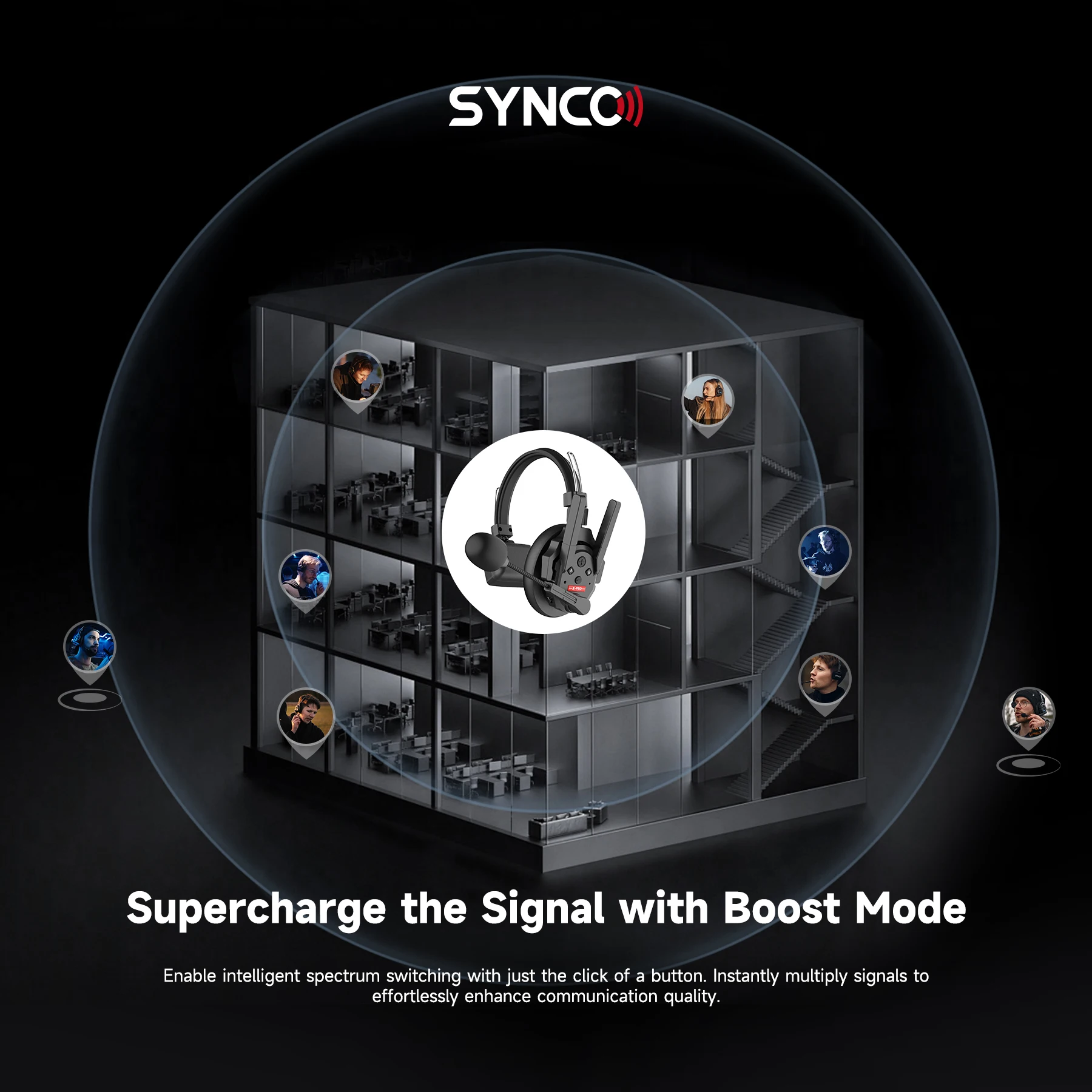 Synco-xtalk xpro 2.4gワイヤレスインターホンシステム,通信