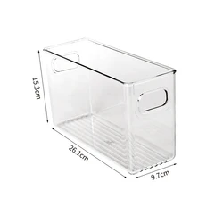 Clear Refrigerator Storage Box for Organizing Fruits, Vegetables, and Drinks (Style A Large)