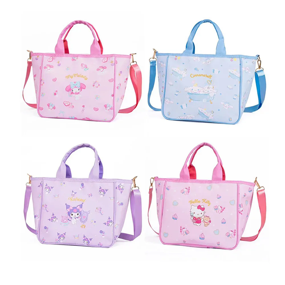 

Sanrio Pu Handbags Portable Waterproof Tote Large Capacity Mommy Bag Women's Fashion Commuter Satchel Casual All-Match Backpacks