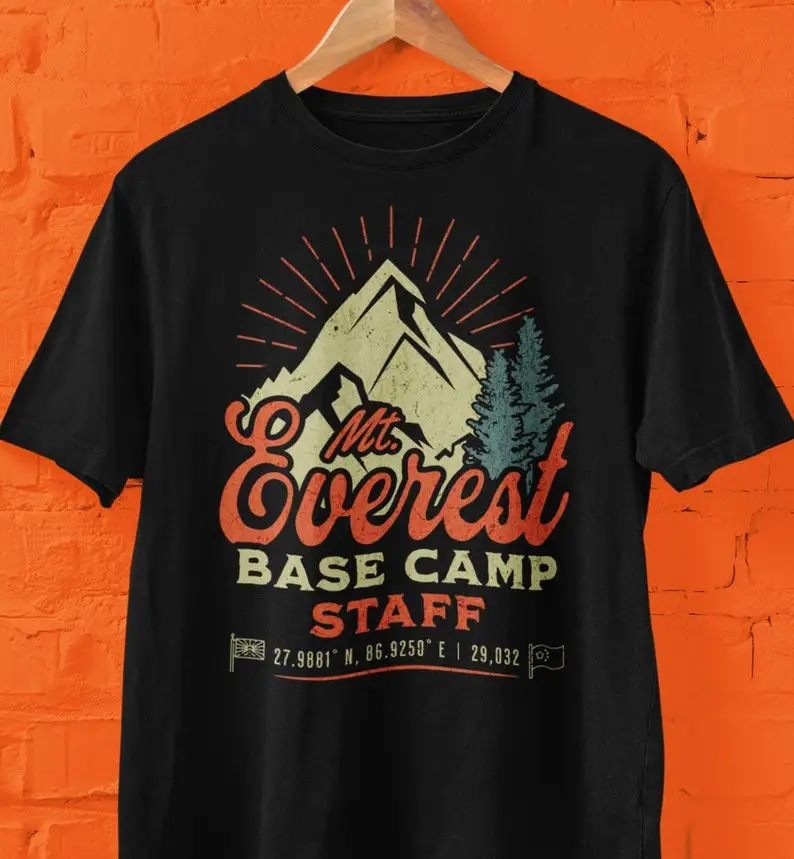 

Футболка Mt. Everest, футболка с коротким рукавом для базового лагеря Mt. Everest