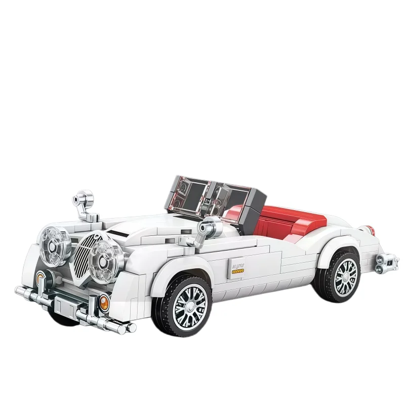 Bloques de Construcción de Autos Clásicos, Modelo de Vehículo Retro, Decoración Coleccionable para Escritorio
