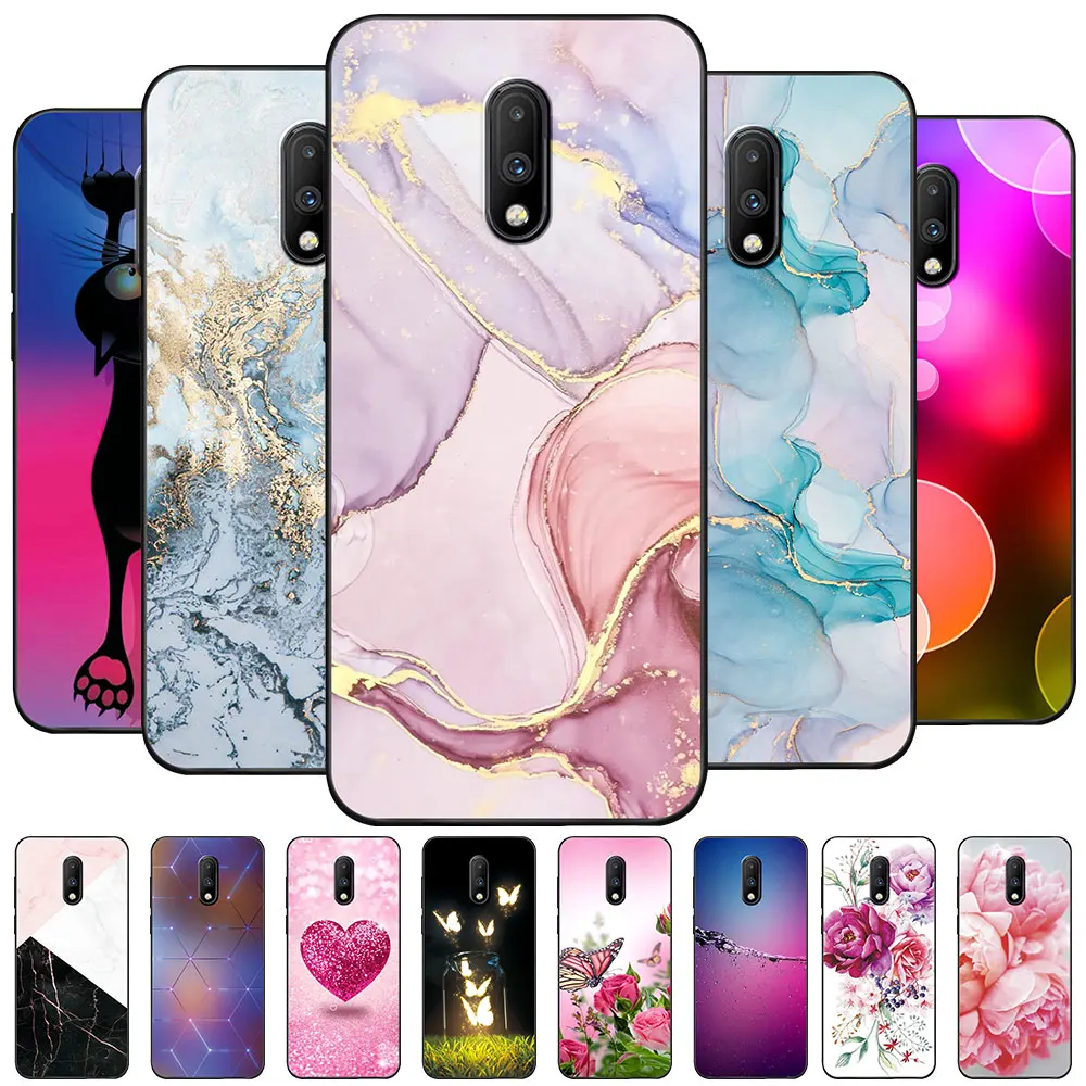 Custodia Per Oneplus 7 Pro Coque Oneplus 7T Pro Tpu Custodia Morbida In Silicone Funda Per One Plus 7 7T Custodia Per Paraurti Con Copertura Floreale