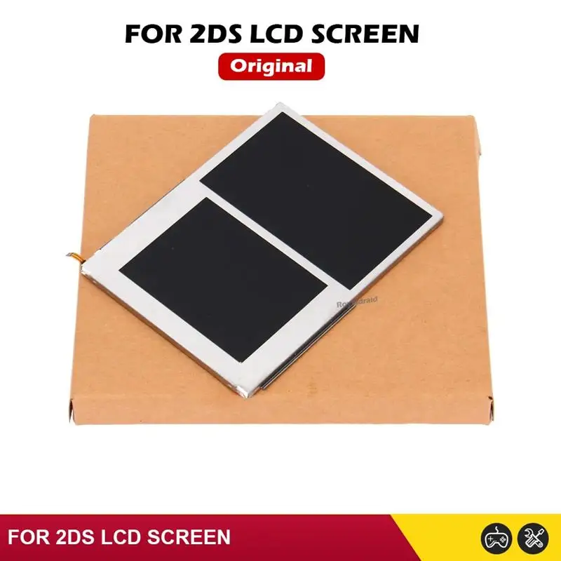 

New Original Top Buttom LCD Screen For 2DS Easy Installation Wear-resistant for 2DS Game Console Upper Lower Replacement LCD