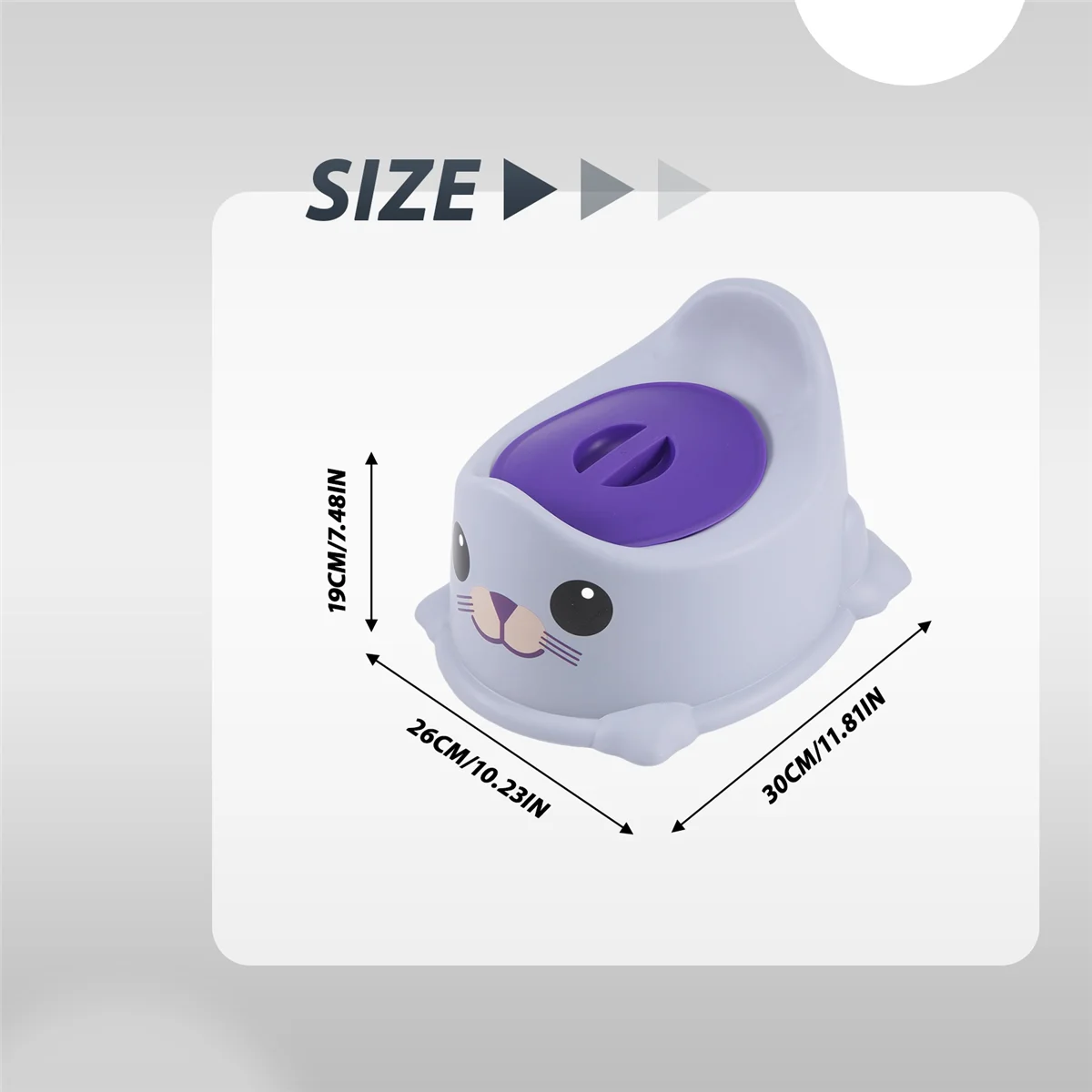 Baby Potty Training Seat with Backrest Portable Pot for Kids Baby Boy Toilet Cute Potty Stool for Boys-Purple baby potty seat