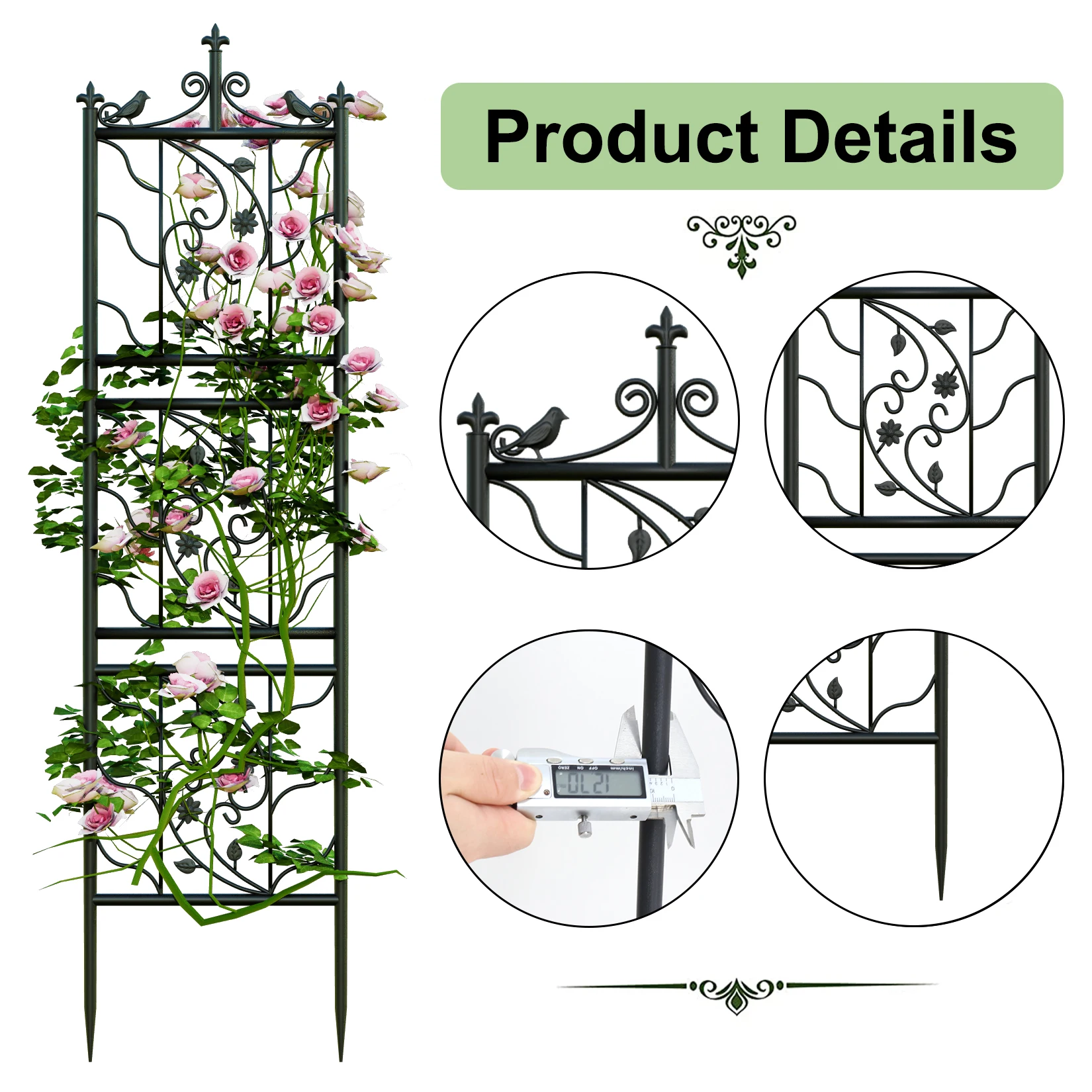 Decorative Metal Garden Trellis Set 5