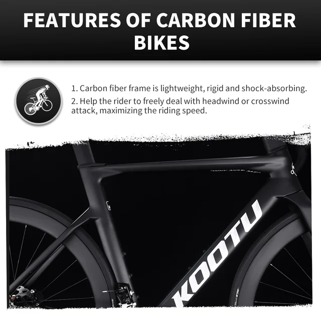 고성능 탄소 섬유 로드 바이크로 경주의 명수와 같이 질주하세요.