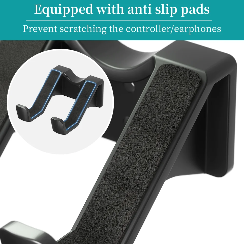 Wall Mount Bracket Support Stand for PS5 PS4 Xbox Nintendo Controller Switch Headphone Headset Hanger Gamepad Hook Holder
