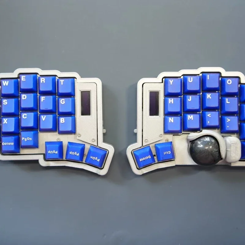 NEW Trackball 44 Split Keyboard Ergonomic Custom Hot Swap ZMK Dual