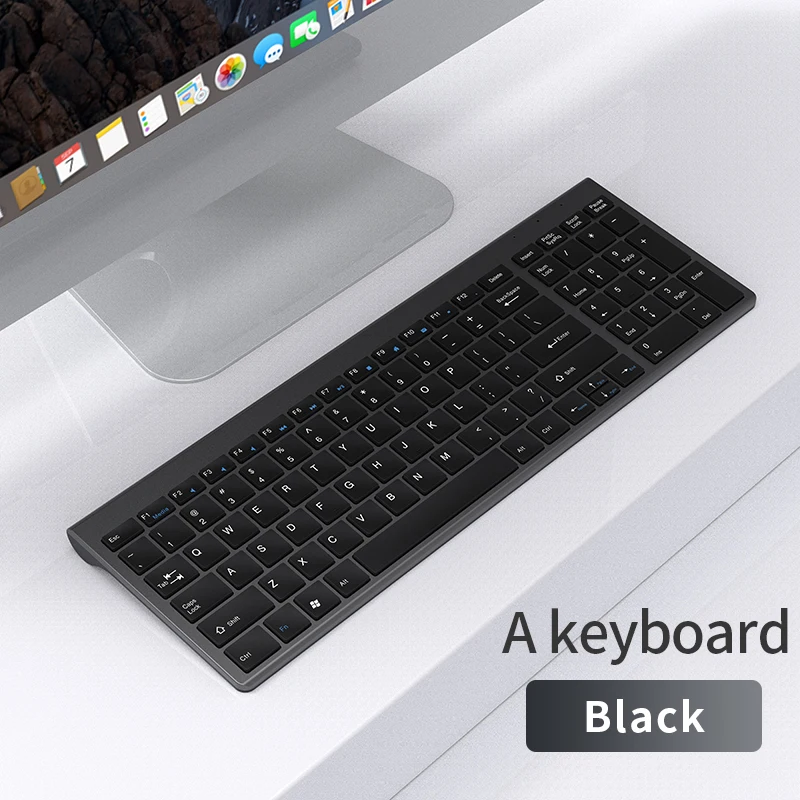 Bluetooth 5.0 und 2,4 G kabellose Tastatur- und Maus-Kombination, Mini-Multimedia-Tastatur-Maus-Set für Laptop, PC, TV, iPad, MacBook, Android