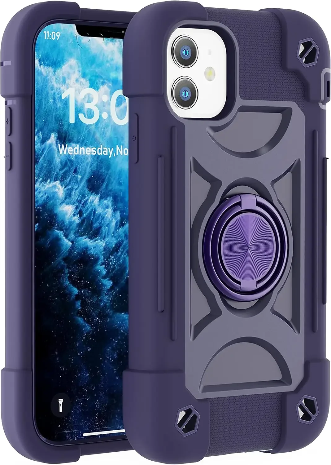 Luxury Heavy Duty Ring Holder Lanyard Phone Case - Armor Cover