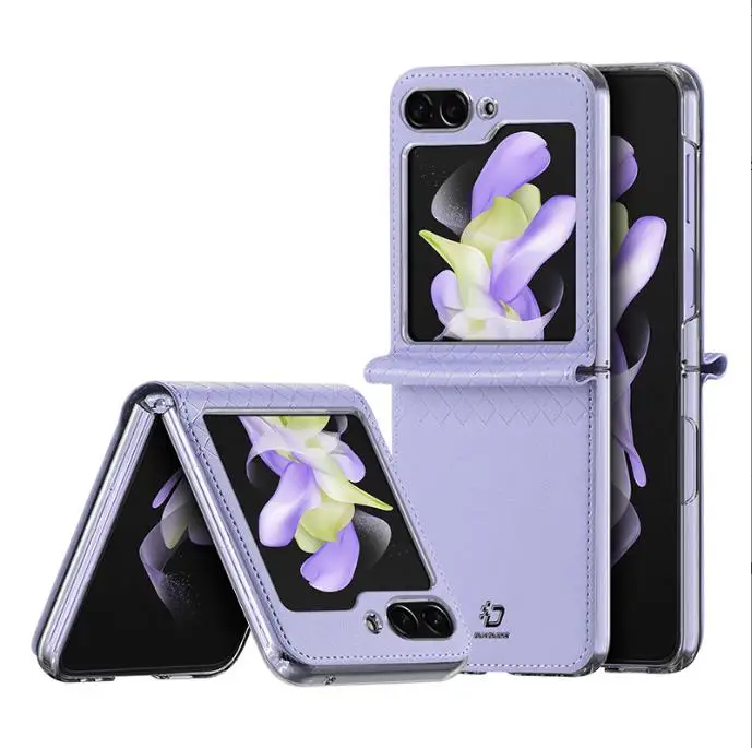 Фото Оригинальный чехол Dux Ducis из искусственной кожи для Samsung Galaxy Z Flip5, флип-чехол, 5 дюймов, роскошный тонкий флип-чехол, бумажник, чехлы для телефонов №5