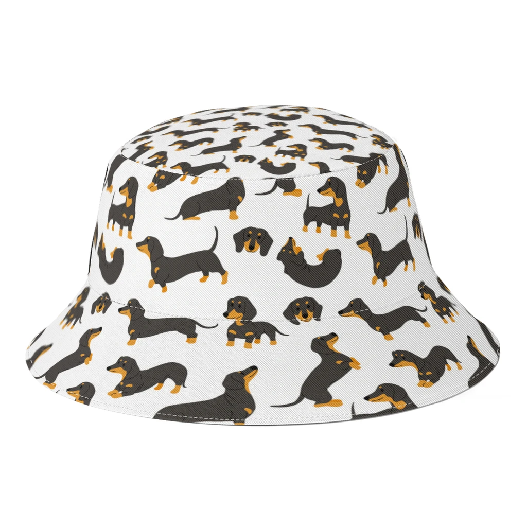 Animal Bucket Hat Dog Bucket Hat Dachshund Fisherman Hats Unisex