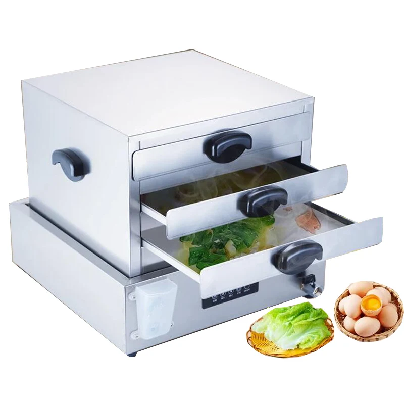 3 Layers Electric Steamer Drawer Type Multifunction Steamer Steamed Vermicelli Roll Rice Noodle Steaming Machine 2