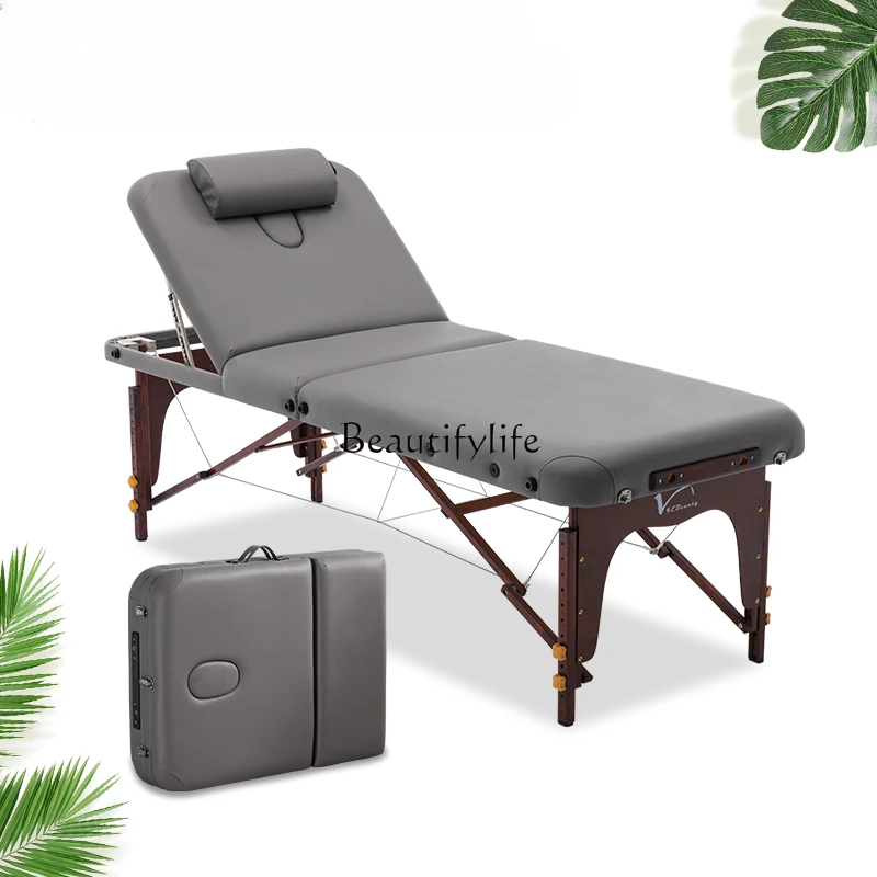 Folding Medical Massage Household Portable Physiotherapy Bed Moxibustion Portable Facial Bed