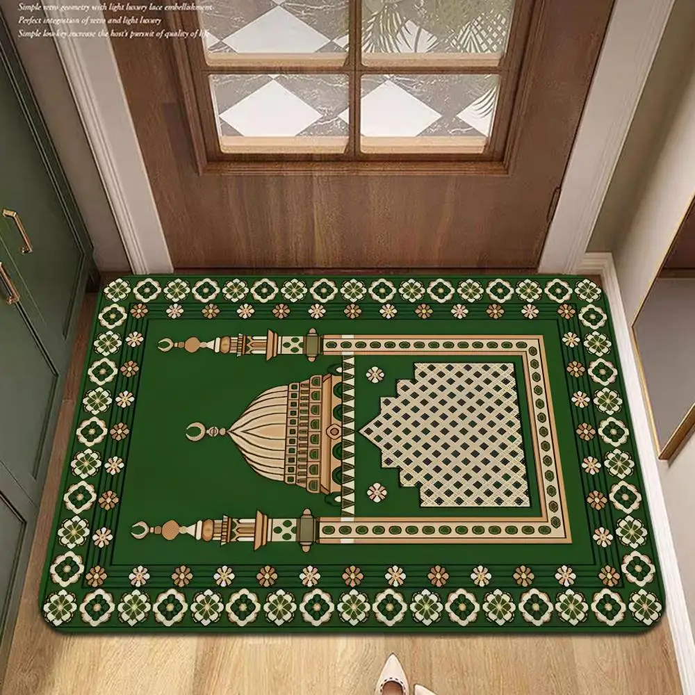 Muslim Prayer Floor Mat INS Style Soft Bedroom Floor House Laundry Room Mat Anti-skid Household Carpets