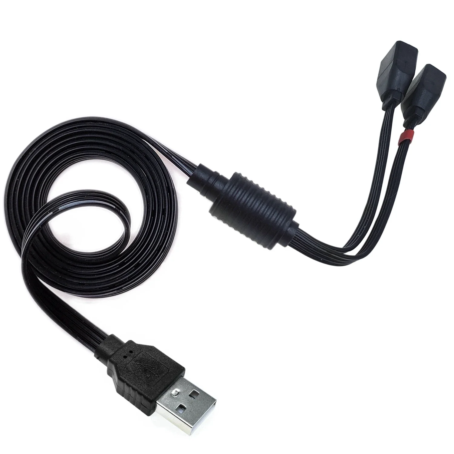 

60CM 40CM USB 2.0 to 1 male 2 female dual USB data hub, power adapter and distributor, USB charging power cord, extension cable