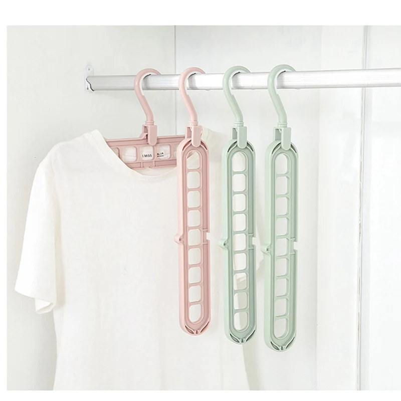 9-Hole Magic Clothes Hanger Closet Organizer Space Saving Multi-function  Drying Racks Wardrobe Scarf Storage Cloth Hanger - AliExpress