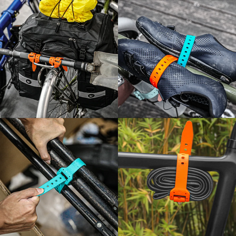 Rhinowalk TPU Plastic Elastic Scale Strap For Securing Bike & Motorcycle Cycling Equipment Tensile Strength Riding Accessories bike motorcycle strap