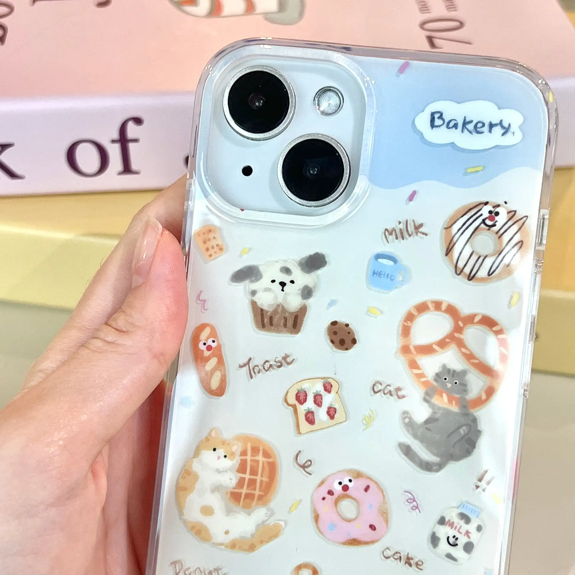 Luxury Cute Doodles Feather Texture Phone Case