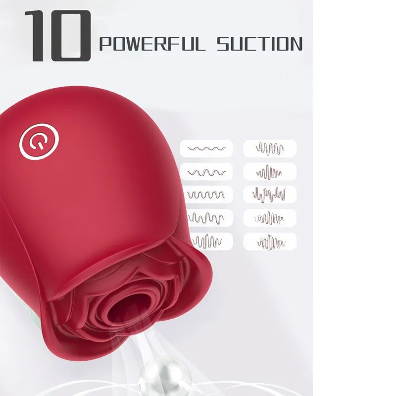 Rose Shape Vagina Sucking Vibrator Intimate Good Nipple Sucker Oral Licking Clitoris Stimulation Powerful Sex Toys Women 18+