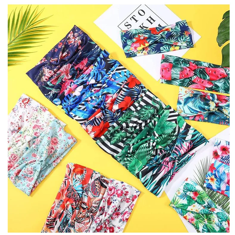 Description Picture 3 of itemElastic Yoga Headband Sport Sweatband Women Sport Jog Tennis Running Cycling Hair Band Turban Gym Bandage Party Spa Bath Bohemia