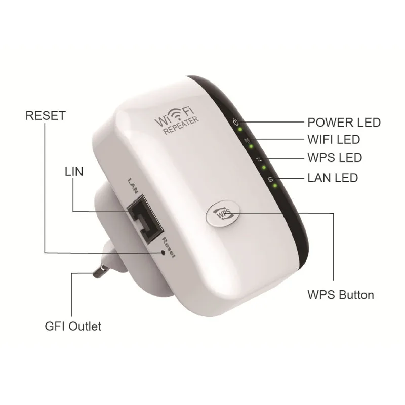 Duke Wireless Network Repeater WiFi Signal Amplifier Repeater Router Relay Enhancer 300m WiFi Repeater Wireless Signal Amplifier