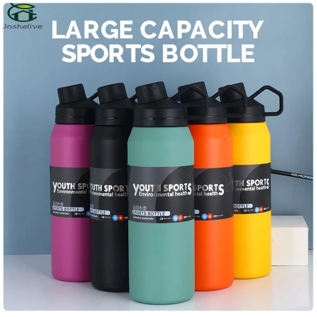 Airplane Travel Water Bottle Aluminum Sport Insulated Mug with Twist Cap  Buckle for Gym Running