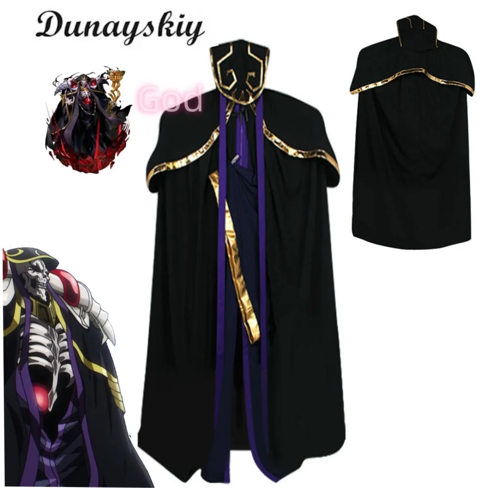 

Unisex Anime Cos Overlord Ainz Ooal Gown Cosplay Costumes Halloween Christmas Party Uniform Suits