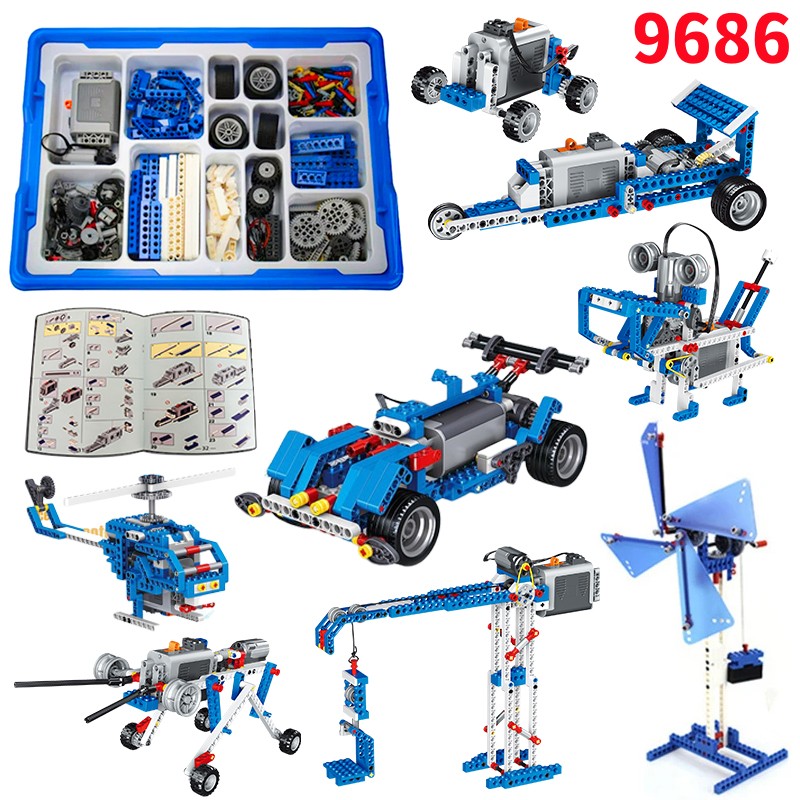 9686 Technical Parts Multi Technology Programming Educational School Students Learn Building Blocks Power Function Set For Kids