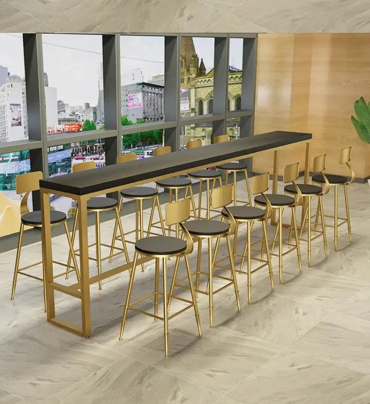 Hot Selling Modern Luxury Coffee Shop High Stool Bar Chair Bar Table And Chair Combination