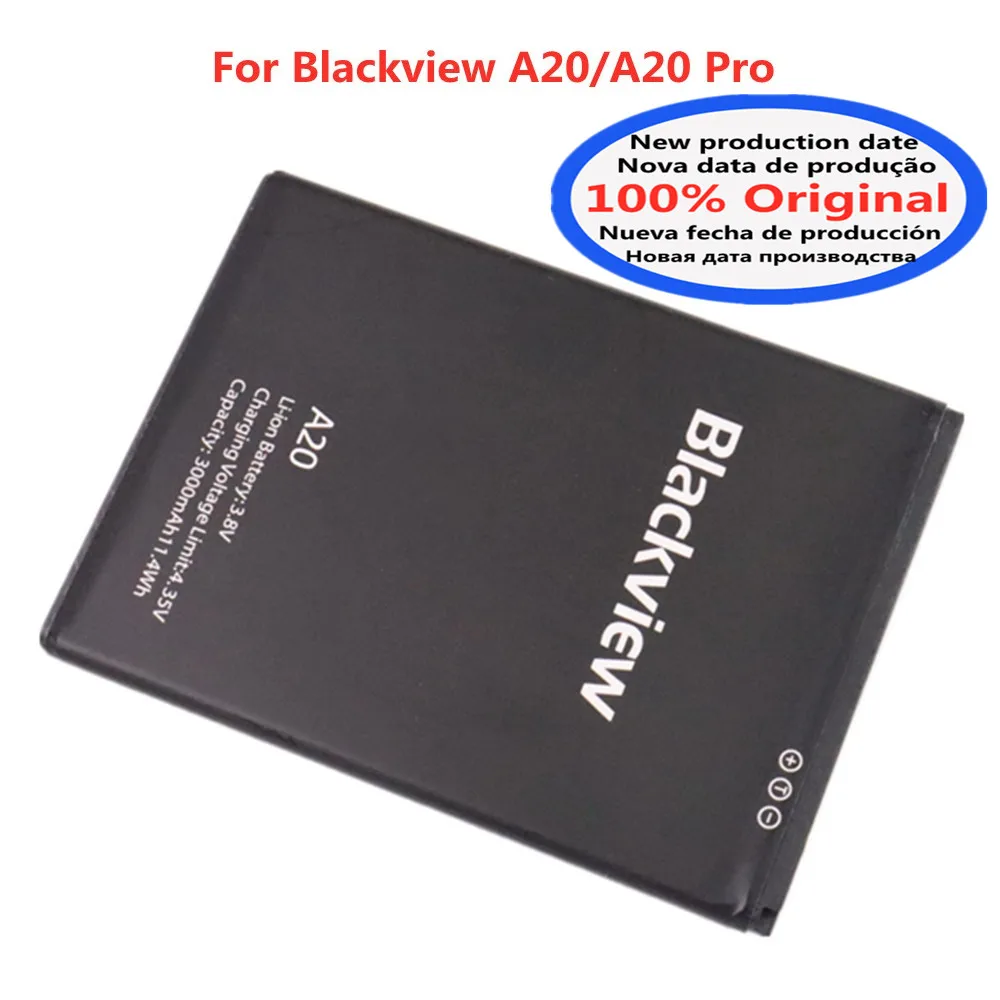 

Новый 100% Оригинальный аккумулятор для телефона Blackview A20 Pro A20Pro 3000 мАч Высококачественная сменная батарея