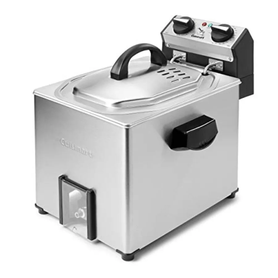 Extra-Large Rotisserie Deep Fryer for Commercial Kitchens Silver Durable Stainless Steel Construction High-Performance Heating 1