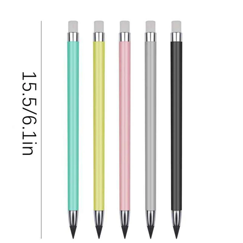 Eternal Pencil Unlimited Writing Pen Art Sketch Writing No Ink Pen Magic Pencils Kawaii HB School Supplies Stationery 6 Pcs/Set writing stationery