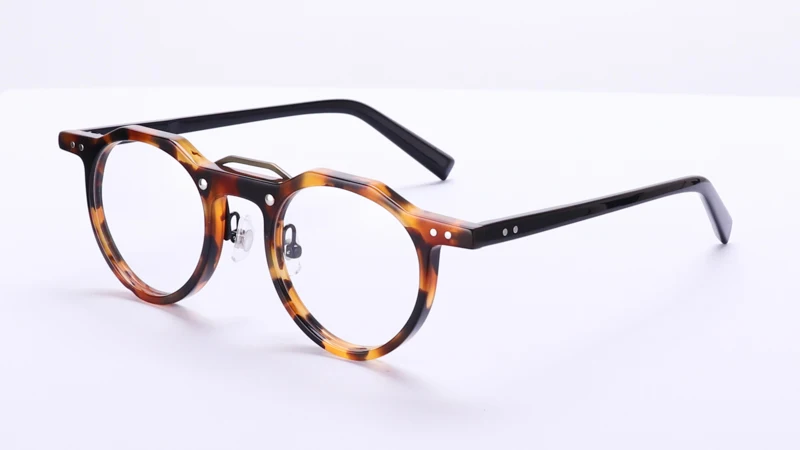 Acetat Optische Gläser Männer Vintage Brillen Rahmen Frauen Retro Runde Brillen Brillen – Detail 12