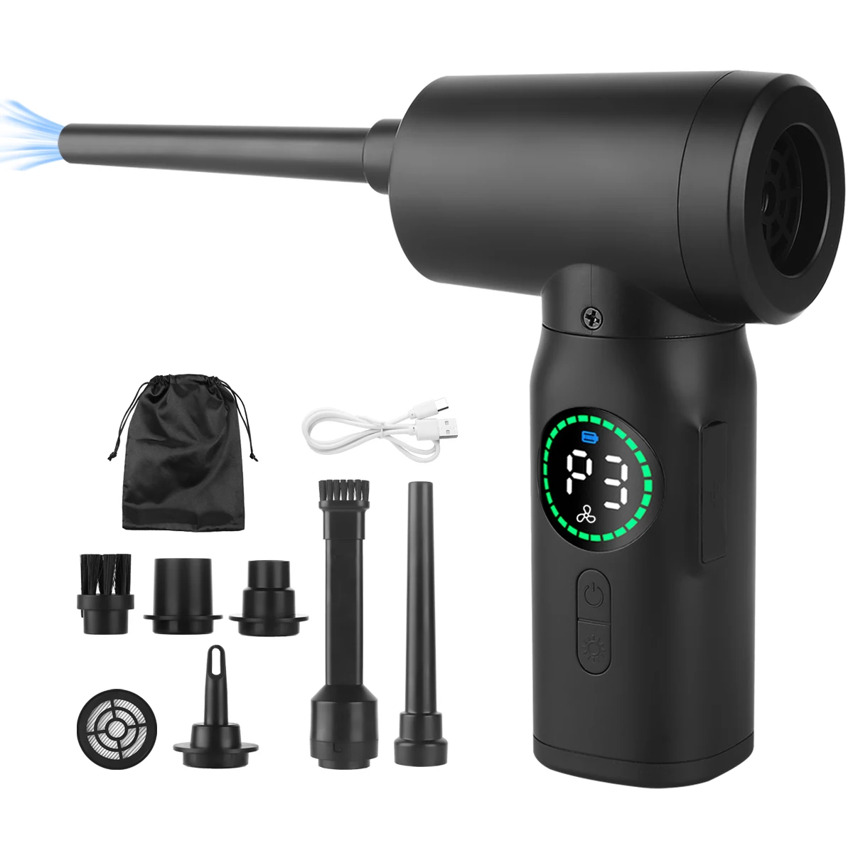 100W Cordless Air Duster Compressed Air Blower Electric Wireless Air