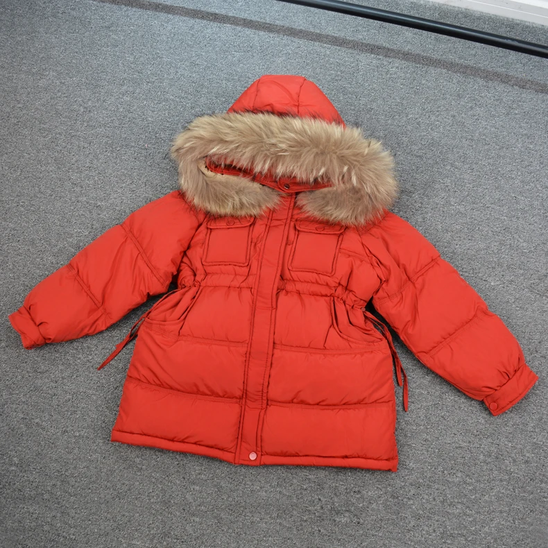 Happy Cherry Kinderwinterjas voor jongens, warm gevoerde jas met bont, afneembare capuchon, parka-stijl, winddicht, voor 5-14 jaar, Blauw, 13-14 anni