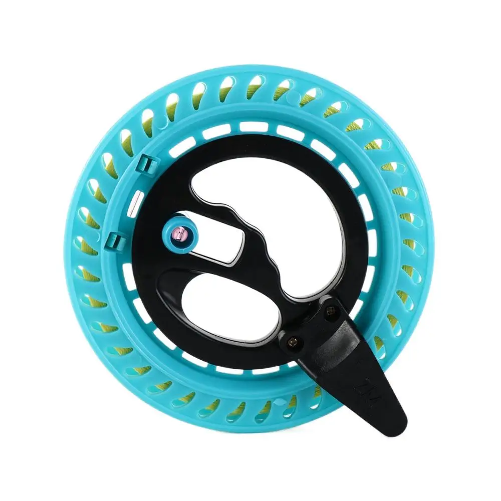 Kite Reel Winder Fire Wheel String Flying Handle Tool String Line Outdoor Round Blue For Fying Kites 200M kite reel winder