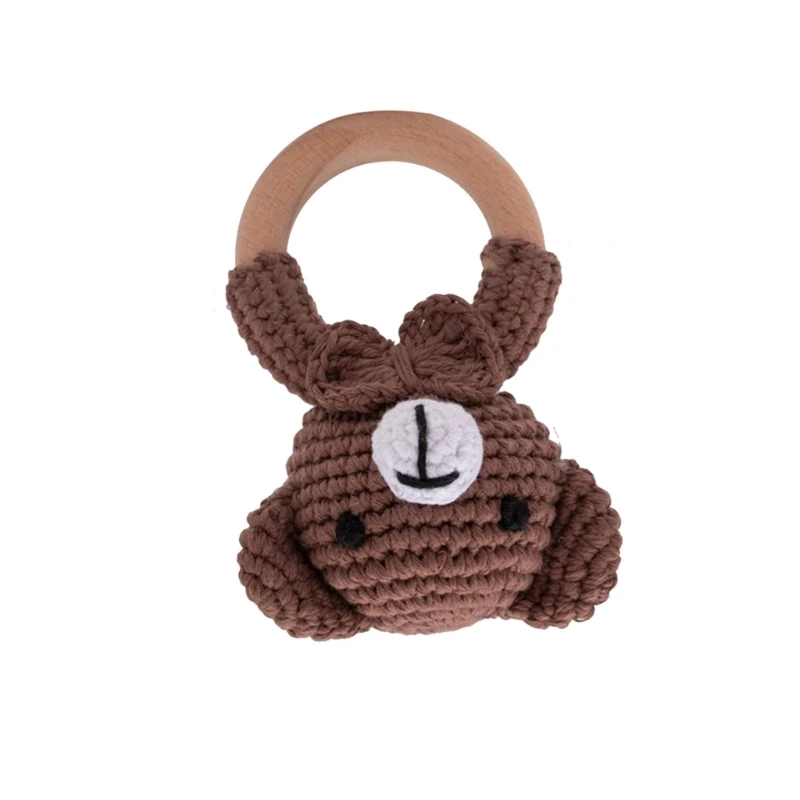 

Newborn Rattle HandBell Crochet Animal Baby Teether Toy Hand Grab Music Rattle Baby Teething Toy Infant Chewing Gift 1560