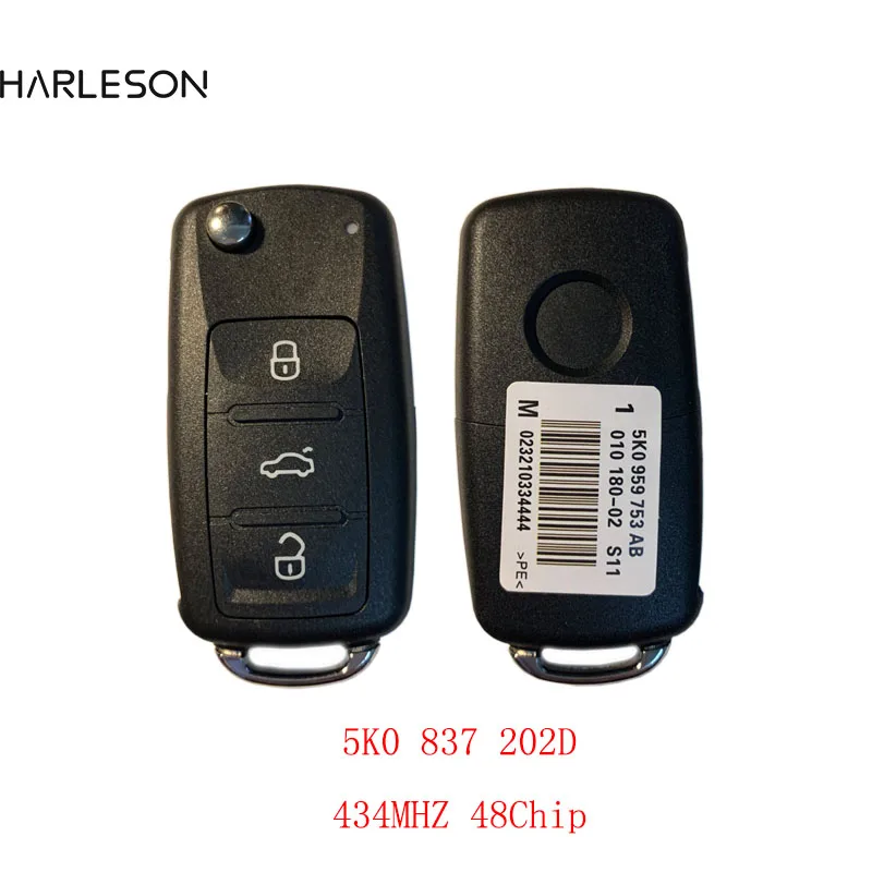 Original Remote Key for VW VOLKSWAGEN 5K0837202AD Beetle Caddy Eos Golf Jetta Polo Scirocco Tiguan Touran UP 5K0 837 202 AD