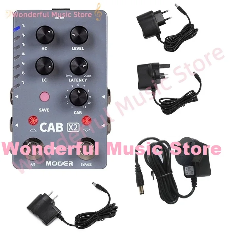 

MOOER CAB X2 Stereo IR Cabinet Simulation Pedal Dual Channel Cab Simulation Guitar Effects Pedal 14 Presets 11 Factory IR