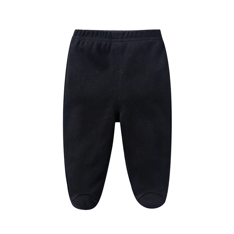 Infant Newborn Baby Boy Girls Pants 100% Cotton Pantihose Foot Binding Solid Color Trousers 0-12 Months 6